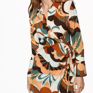 Mango Women's Retro Shirt Dress US 2 (XS)